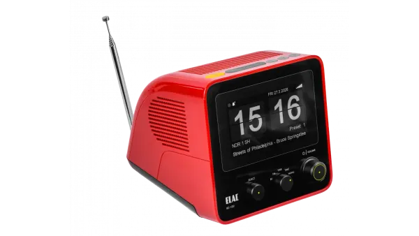 Elac RD100 DAB+ Uhrenradio, rot